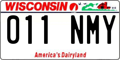 WI license plate 011NMY