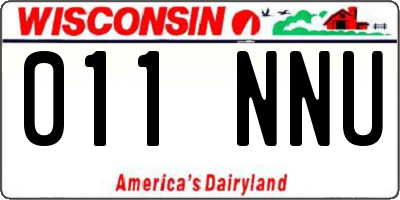 WI license plate 011NNU