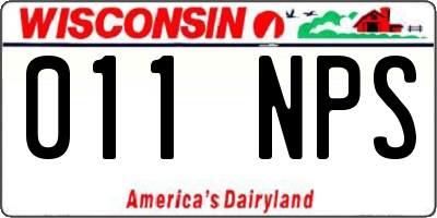 WI license plate 011NPS