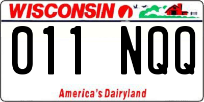 WI license plate 011NQQ