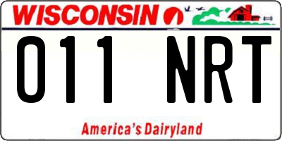 WI license plate 011NRT