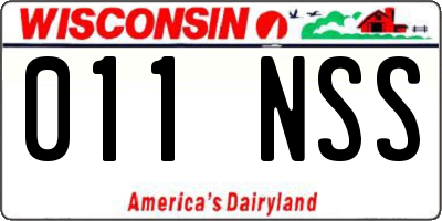 WI license plate 011NSS
