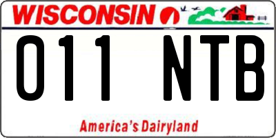 WI license plate 011NTB