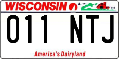 WI license plate 011NTJ