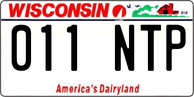 WI license plate 011NTP