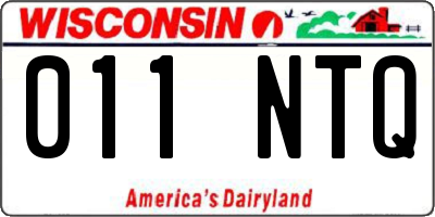 WI license plate 011NTQ