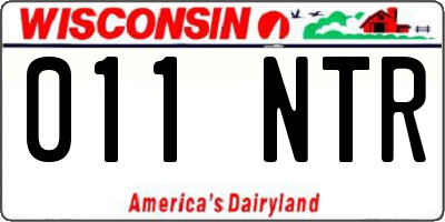 WI license plate 011NTR