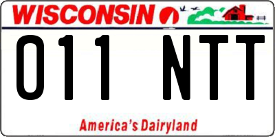 WI license plate 011NTT