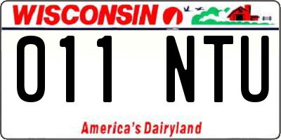 WI license plate 011NTU