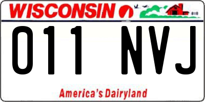 WI license plate 011NVJ