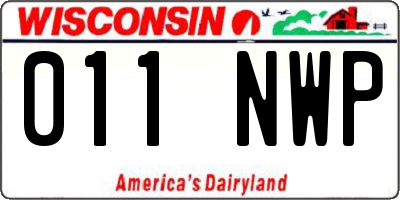 WI license plate 011NWP