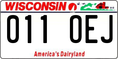 WI license plate 011OEJ