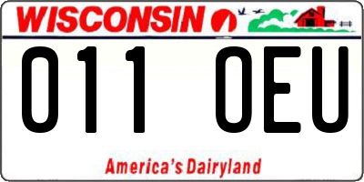 WI license plate 011OEU