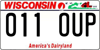 WI license plate 011OUP