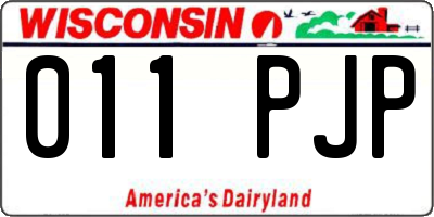 WI license plate 011PJP