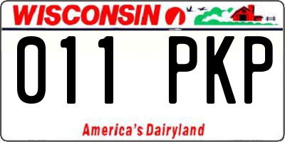 WI license plate 011PKP