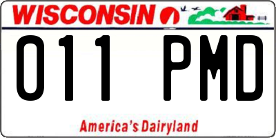 WI license plate 011PMD