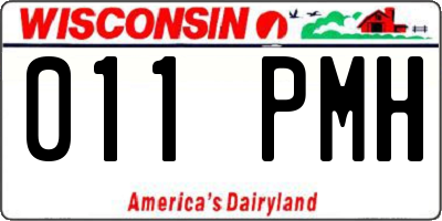 WI license plate 011PMH