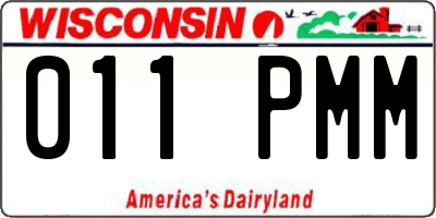 WI license plate 011PMM