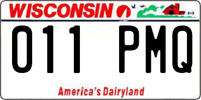 WI license plate 011PMQ