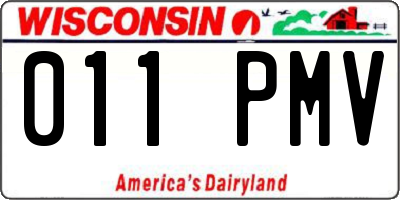 WI license plate 011PMV