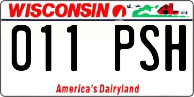 WI license plate 011PSH
