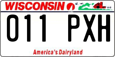 WI license plate 011PXH