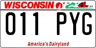 WI license plate 011PYG