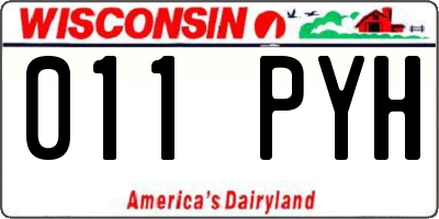 WI license plate 011PYH
