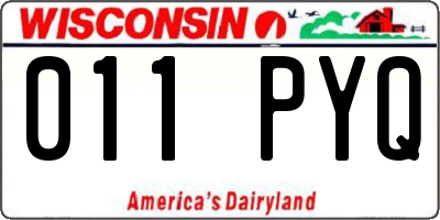 WI license plate 011PYQ