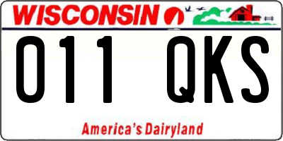 WI license plate 011QKS