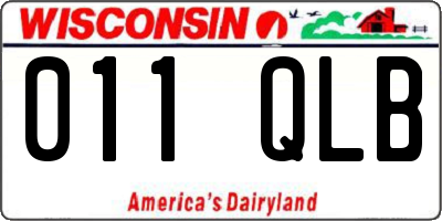 WI license plate 011QLB
