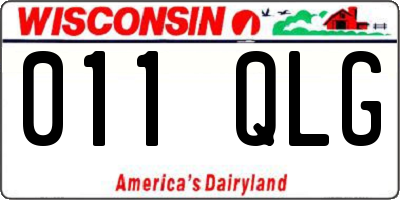 WI license plate 011QLG