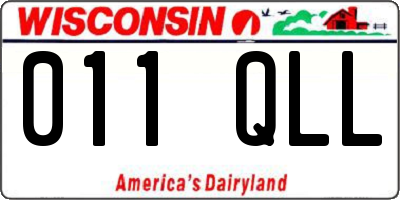 WI license plate 011QLL