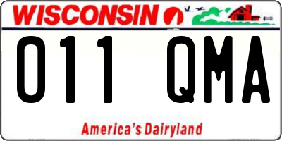 WI license plate 011QMA