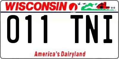 WI license plate 011TNI