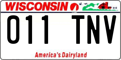 WI license plate 011TNV