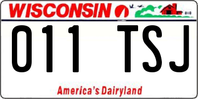 WI license plate 011TSJ