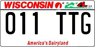 WI license plate 011TTG