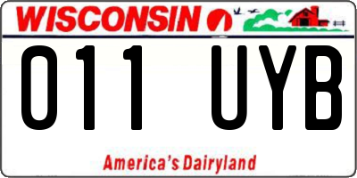 WI license plate 011UYB