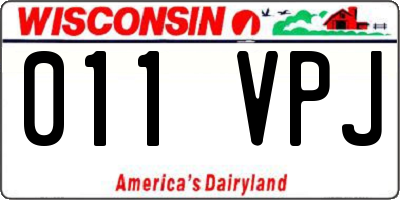 WI license plate 011VPJ
