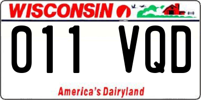 WI license plate 011VQD