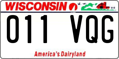 WI license plate 011VQG