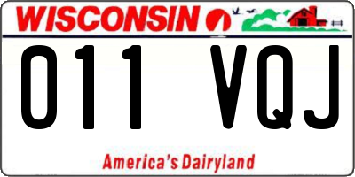 WI license plate 011VQJ