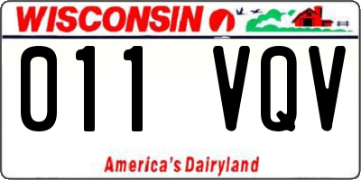 WI license plate 011VQV