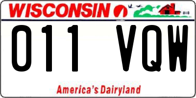 WI license plate 011VQW