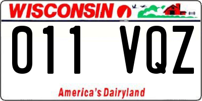 WI license plate 011VQZ
