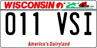 WI license plate 011VSI