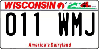 WI license plate 011WMJ