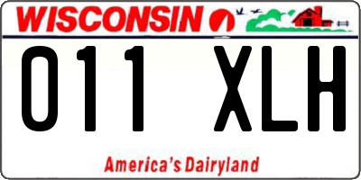 WI license plate 011XLH